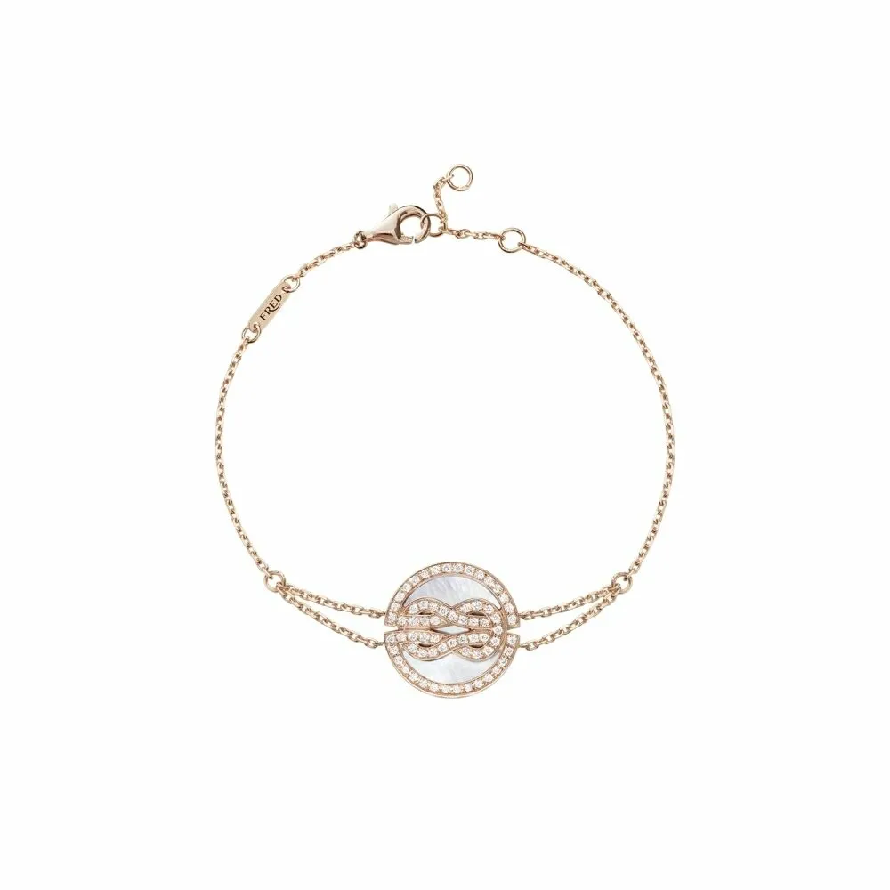 Achat Bracelet FRED Chance Infinie en or rose, nacre et diamants