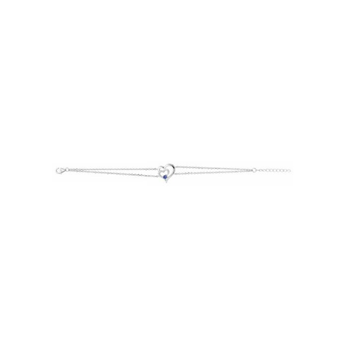 Achat Bracelet en argent, spinelle bleue et oxyde de zirconium