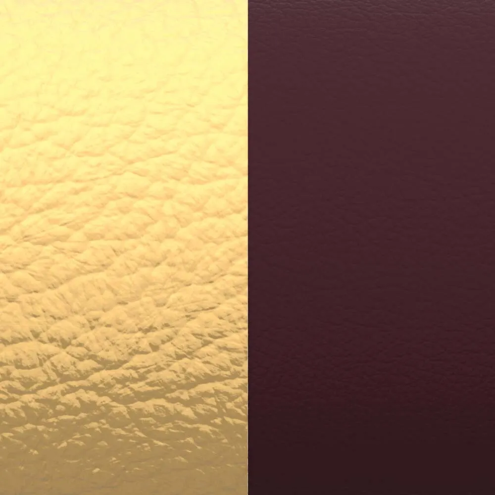 Cuir pour bracelet manchette Les Georgettes gazelle/prune, 8mm