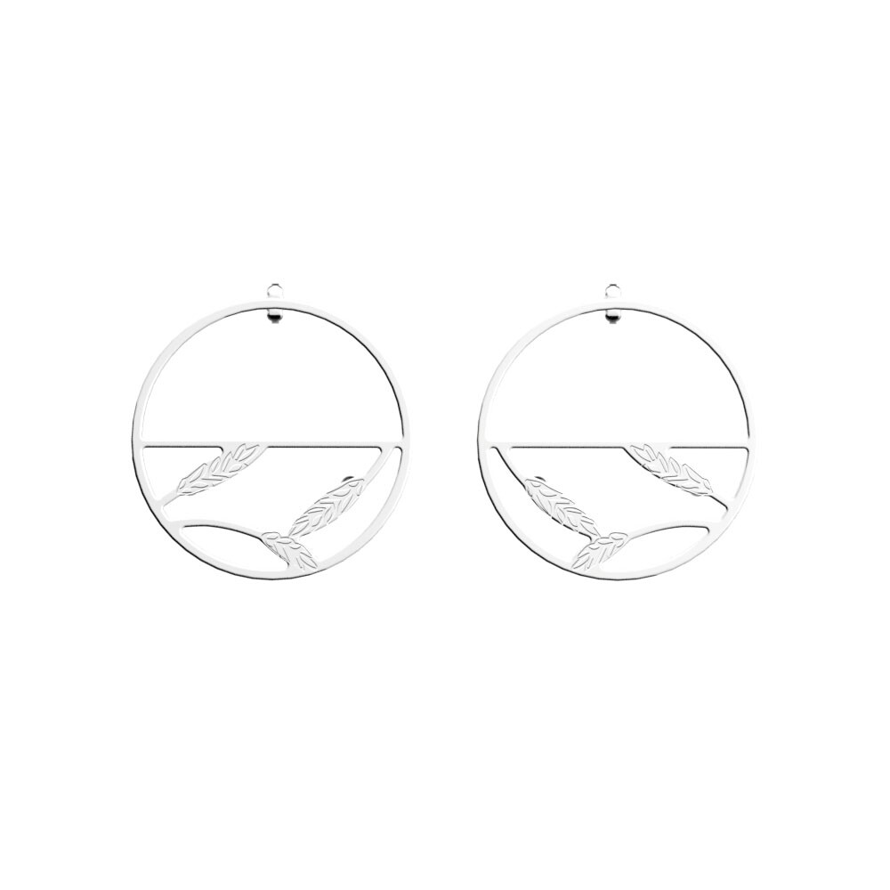 Achat Boucles d'oreilles pendantes Les Georgettes Essentielles Epis De Blé finition argentée, 43mm