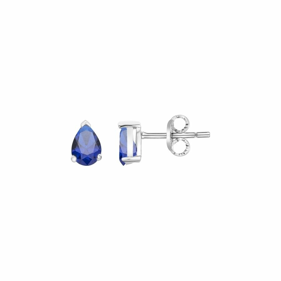 Achat Boucles d'oreilles en argent et spinelles bleues
