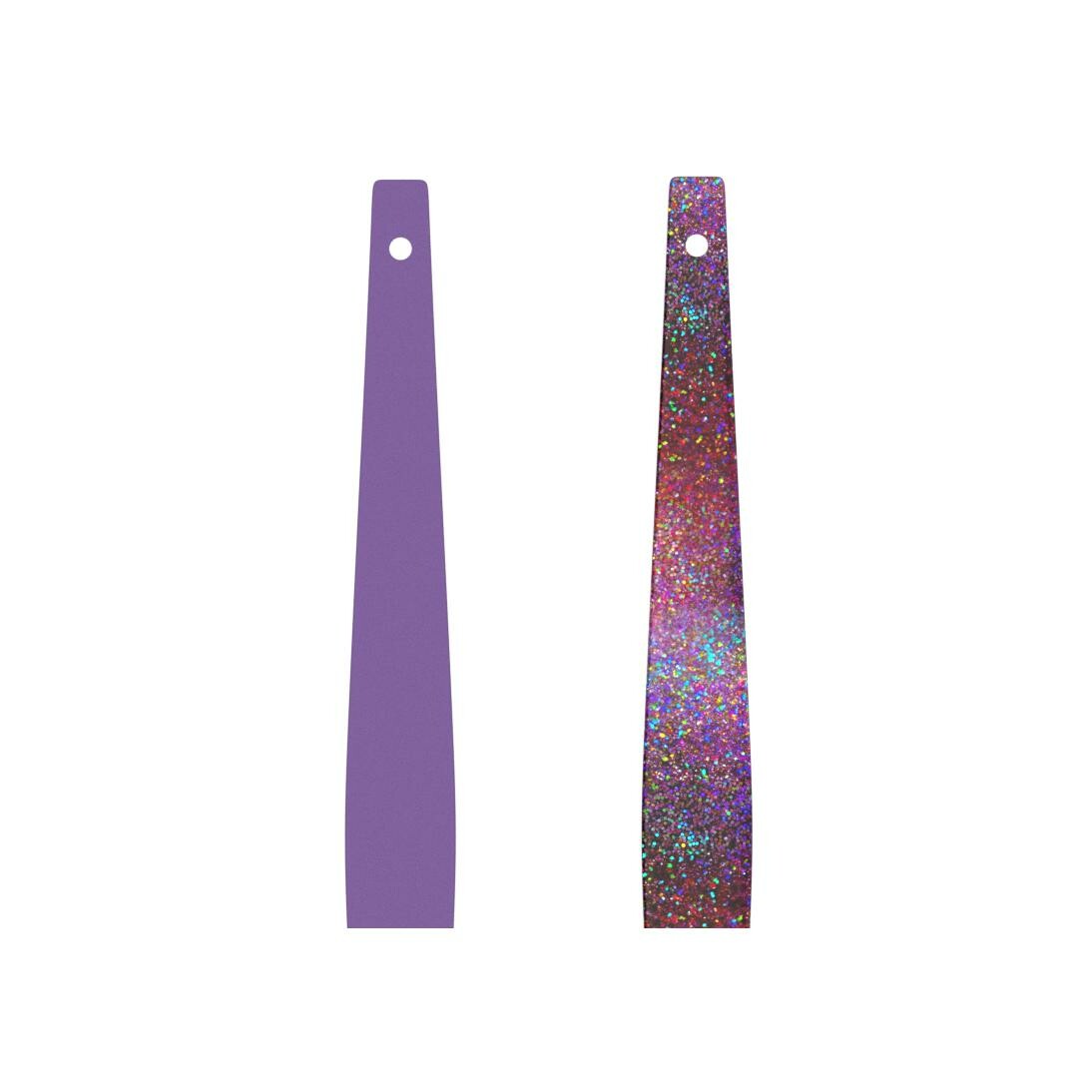 Cuir pour bracelet Les Georgettes papillon / paillettes roses, 12mm