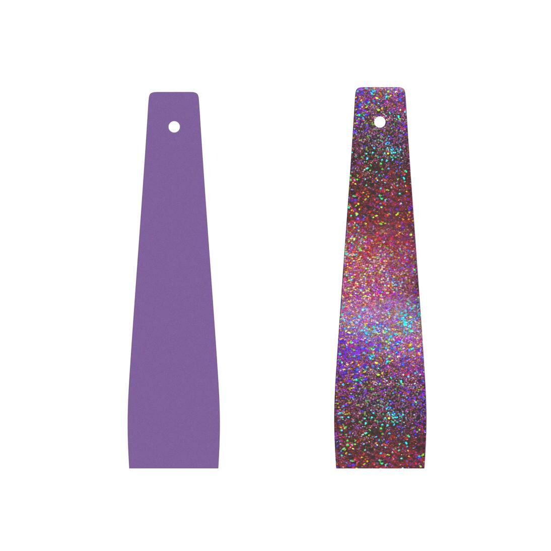 Cuir pour bracelet Les Georgettes papillon / paillettes roses, 20mm