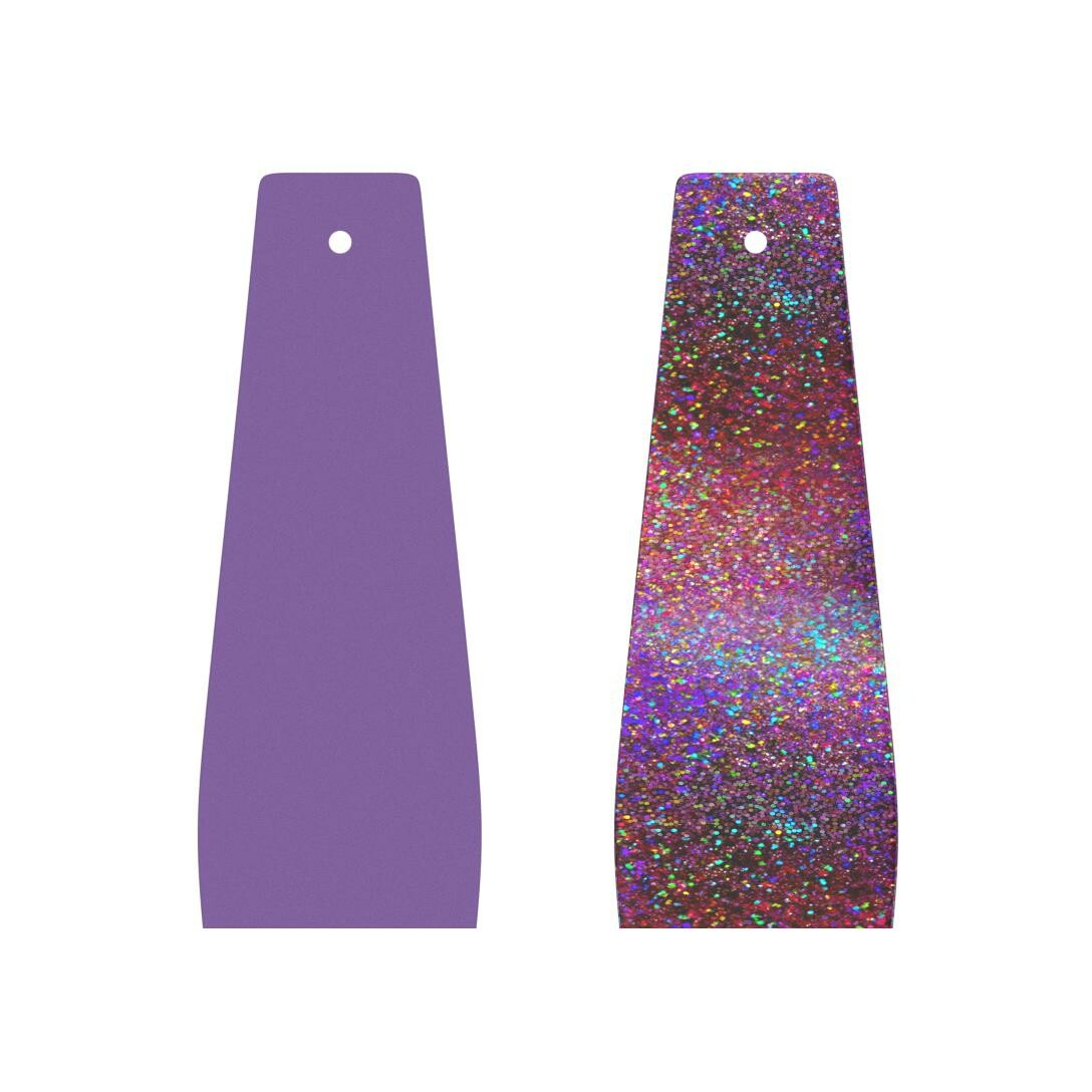 Cuir pour bracelet Les Georgettes papillon / paillettes roses, 30mm