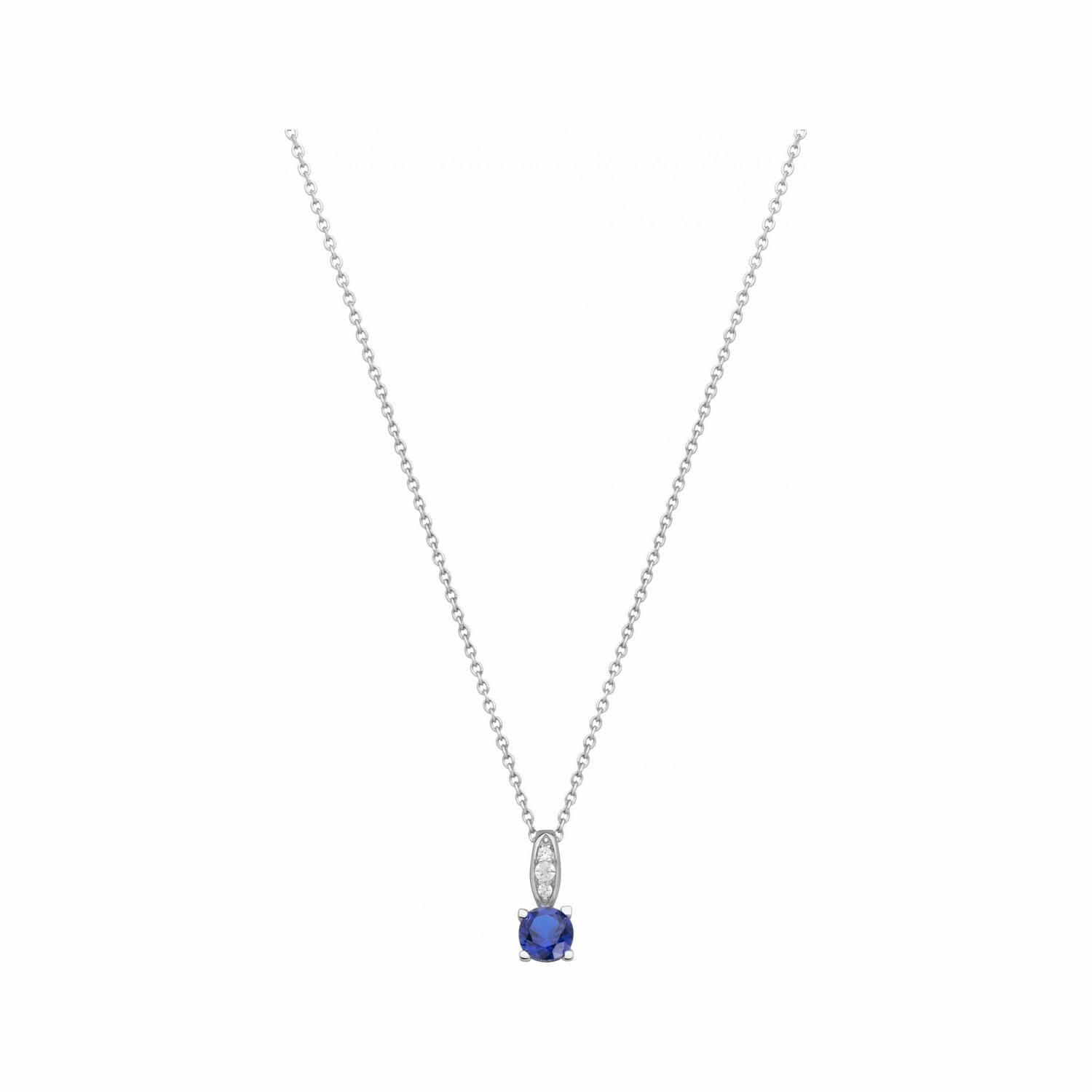 Achat Collier en argent, spinelle bleue et oxydes de zirconium