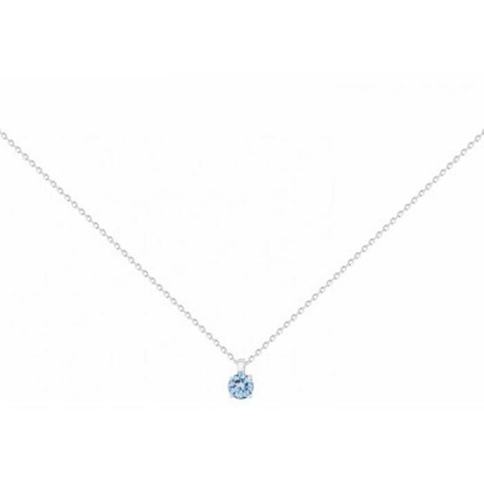 Achat Collier en argent et spinelle bleue