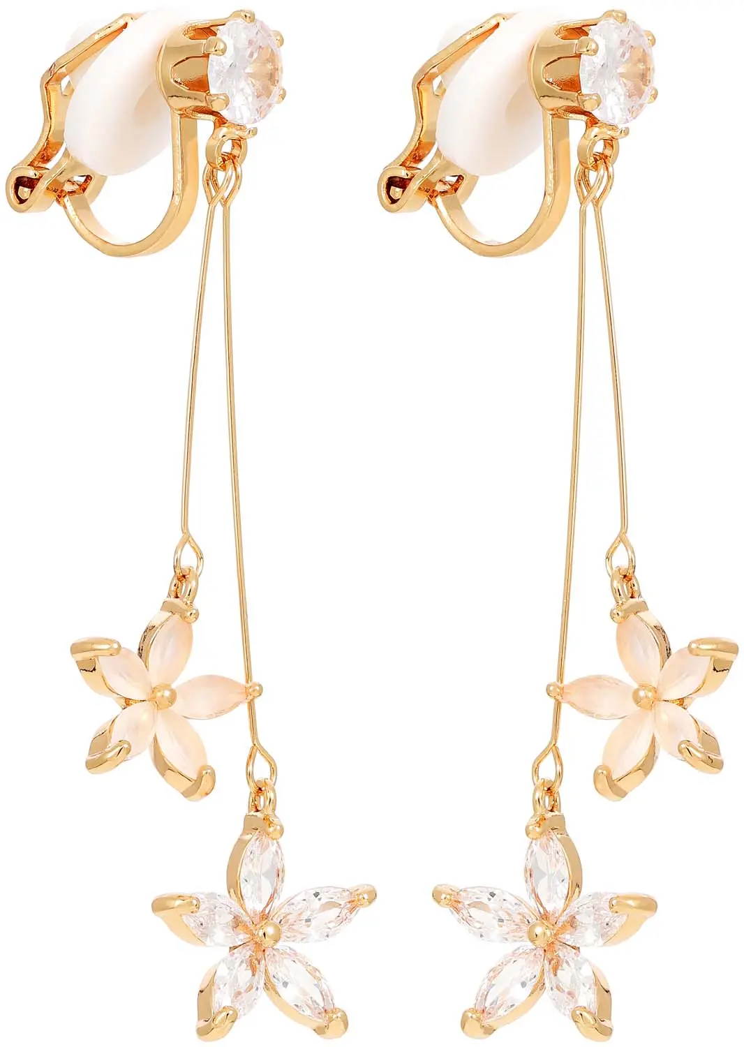 Boucles d'oreilles clips - Golden Blossom