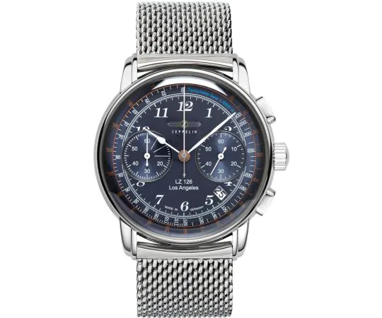Zeppelin 7614M-3 LZ126 Los Angeles Chronographe Montre Homme 43mm 5ATM