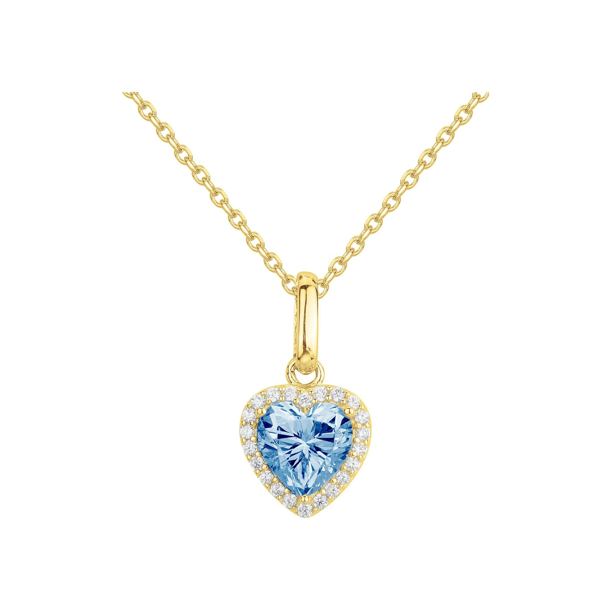 Collier en plaqué or, oxydes de zirconium et pierres de couleurs