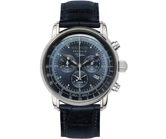 Zeppelin 7680-3 100 ans Zeppelin Alarm Chronographe Montre Homme 42mm 10ATM