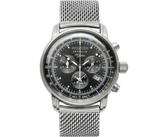 Zeppelin 7680M-2 Alarme Chronographe 100 ans Montre Homme 43mm 5ATM