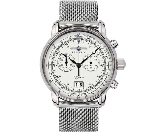 Zeppelin 7690M-1 Big-Date Chronographe 100 ans Montre Homme 43mm 5ATM