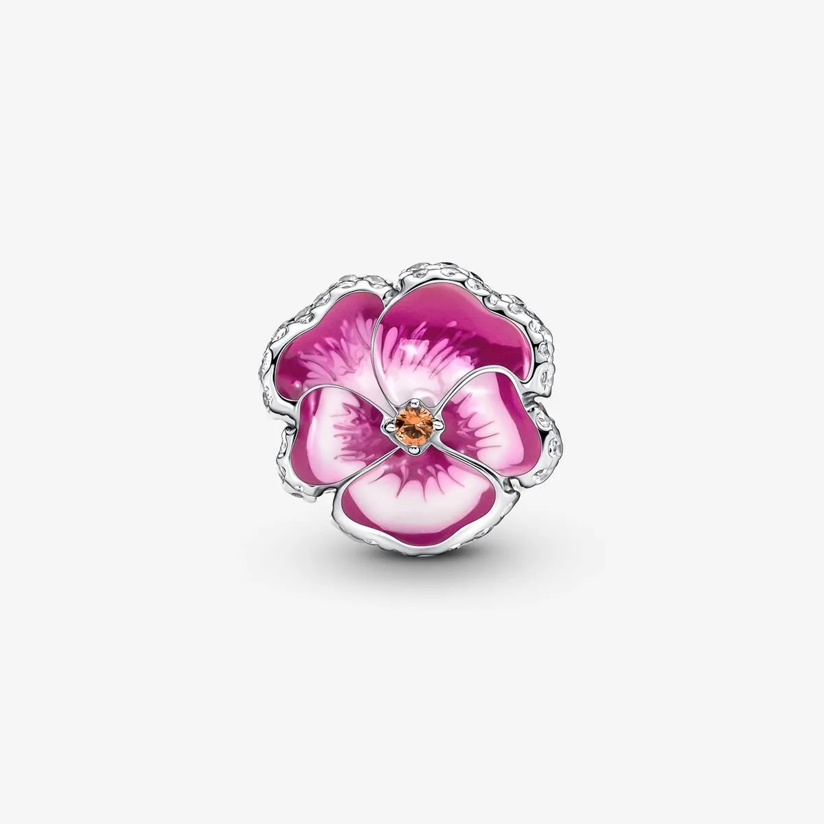 Pensée Rose - Argent - Charms - Pandora