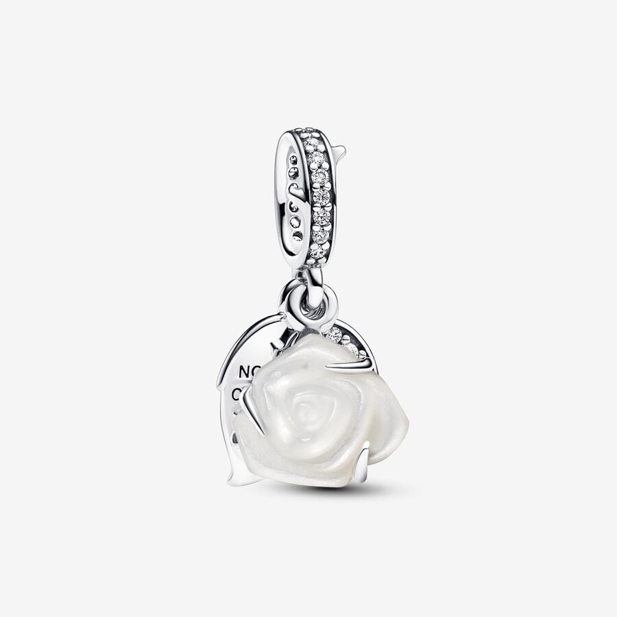 Nature - Rose Blanche - Argent - Charms Pandora