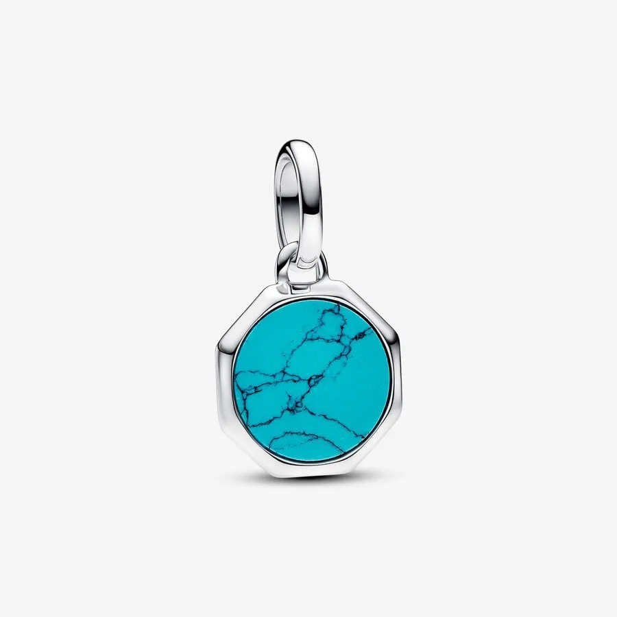 Médaillon Gravable - Turquoise - Argent - Charms - Pandora