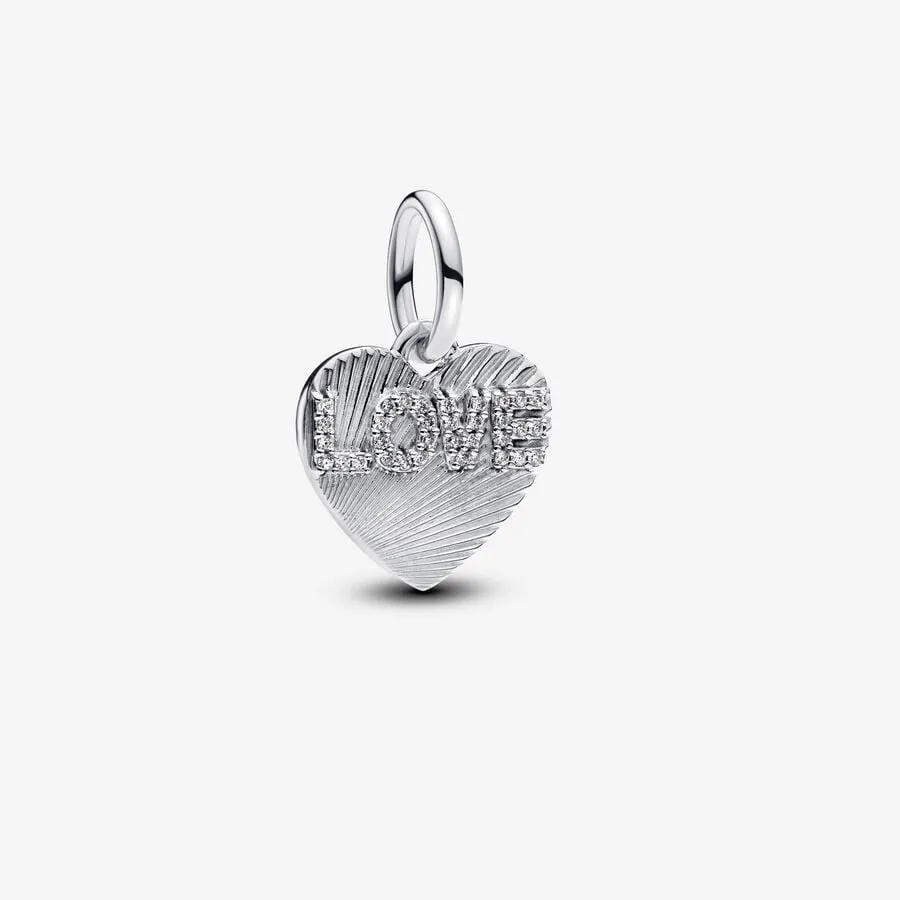 Amour - Coeur Gravable - Argent - Charms - Pandora
