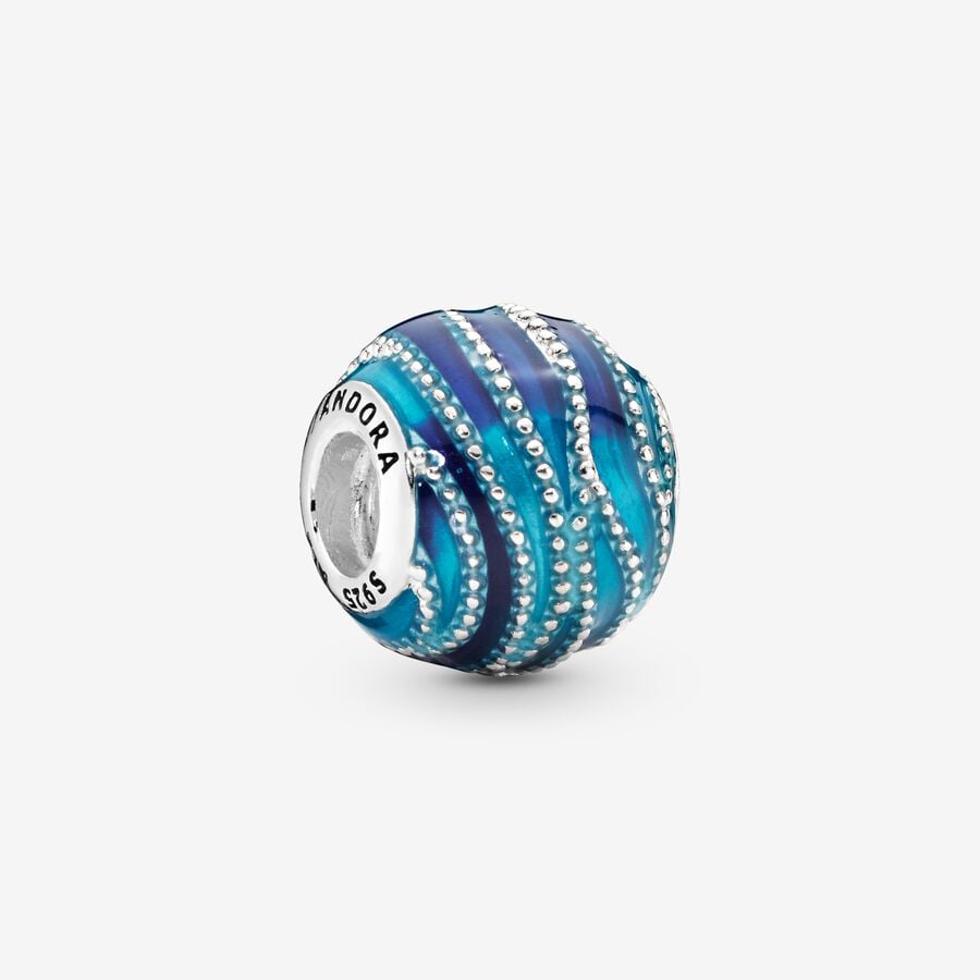 Vague Bleue - Argent - Charms - Pandora