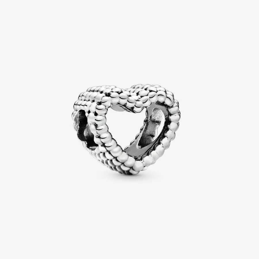 Amour - Coeur Ouvert Perlé - Argent - Charms - Pandora