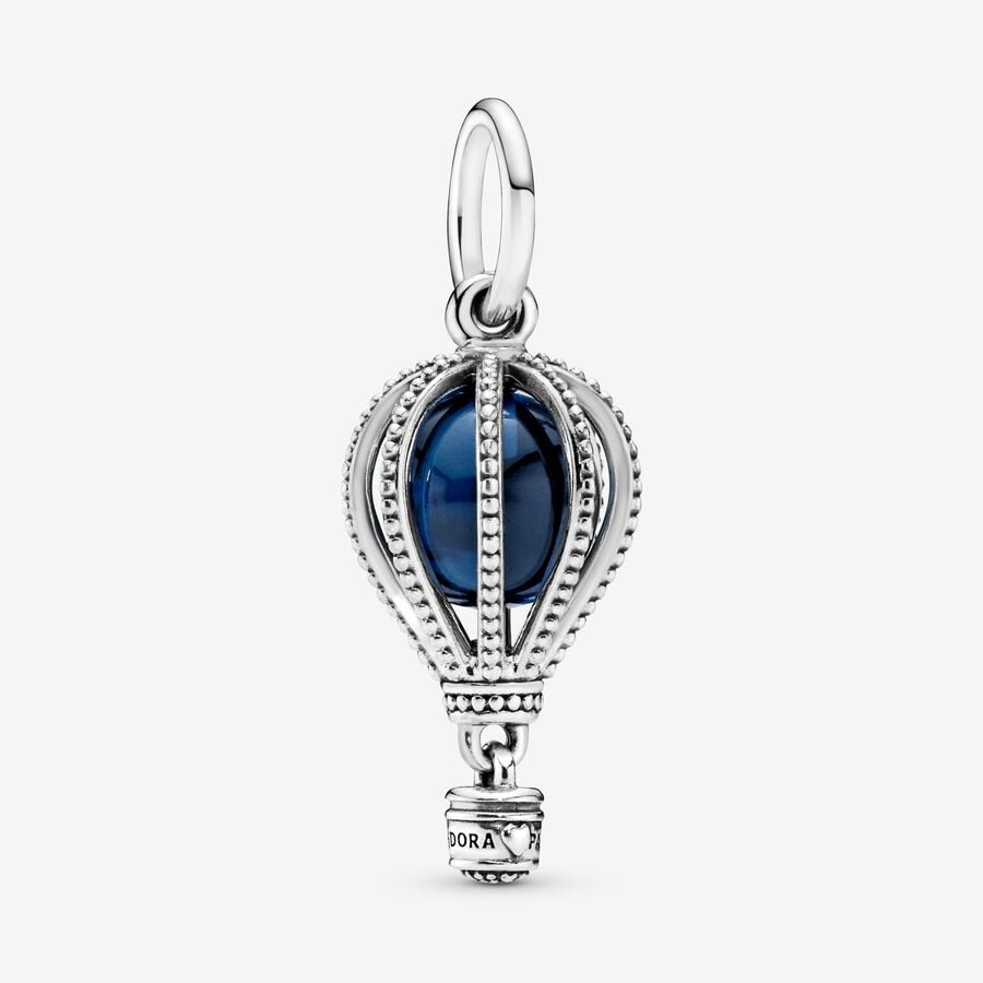 Voyage - Montgolfière Bleu - Argent - Charms - Pandora