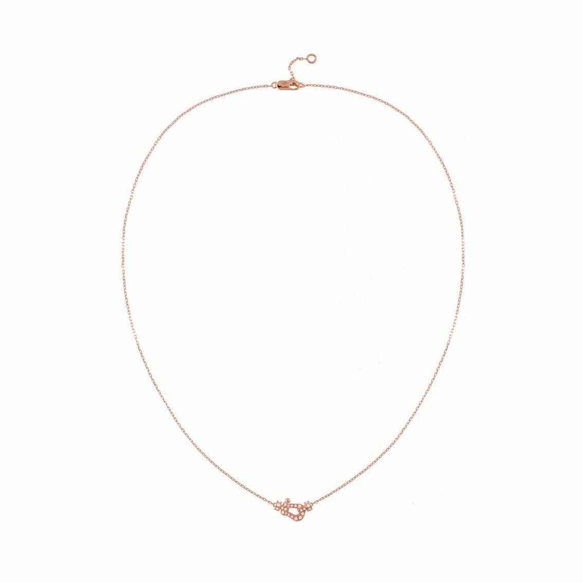Force 10 Collier FRED Force 10 petit modèle en or rose et diamants