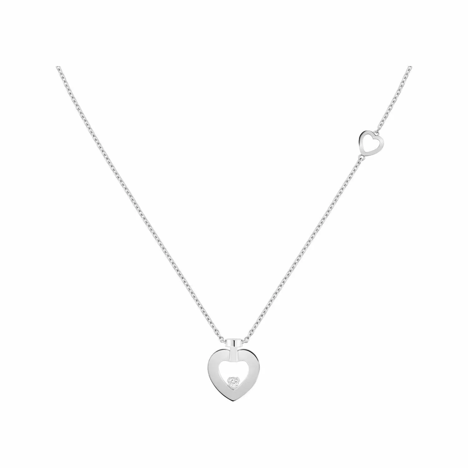 Pretty Woman Collier Fred Pretty Woman Modèle XS en or blanc serti d'un diamant