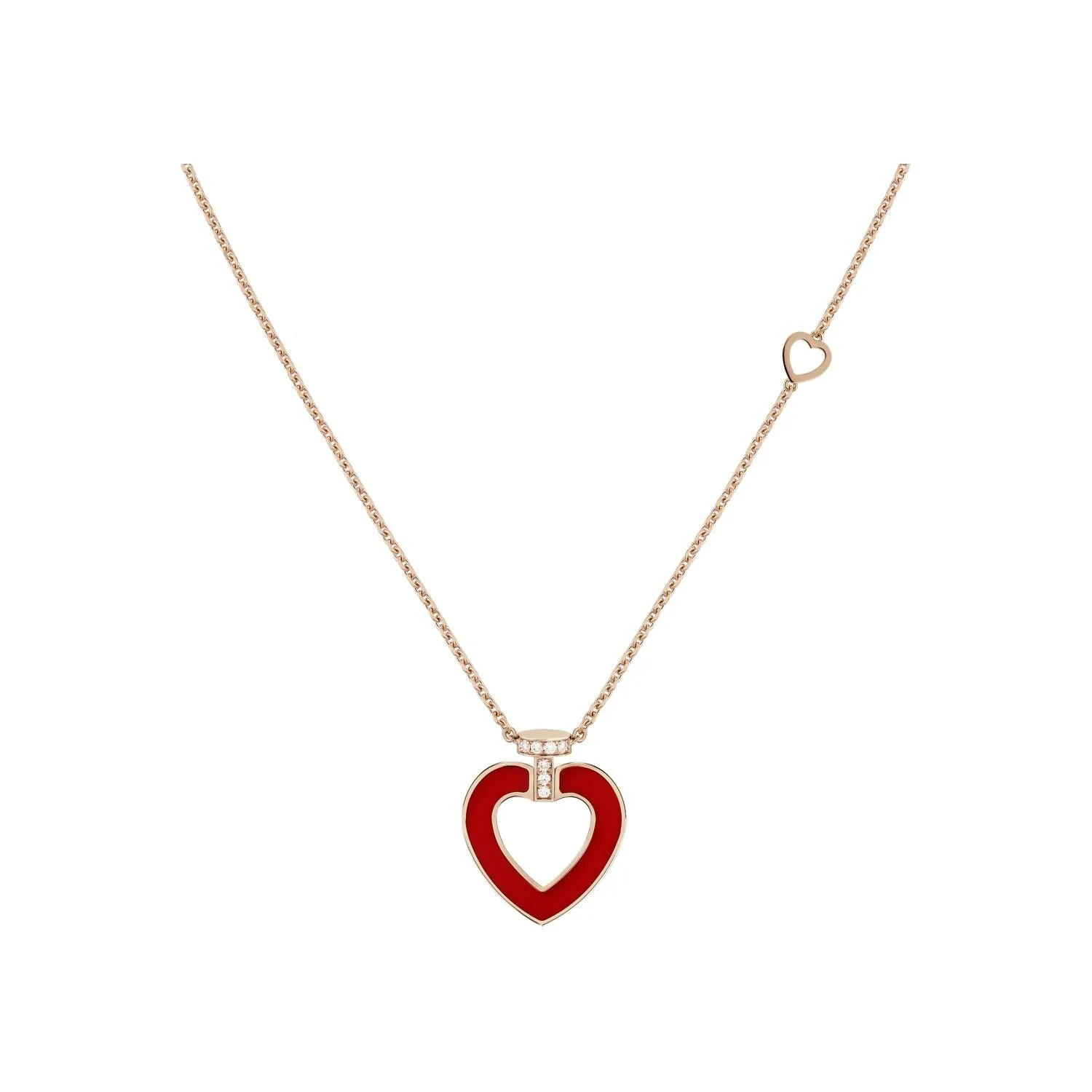 Pretty Woman Collier FRED Pretty Woman MM en or rose, diamants et cornaline