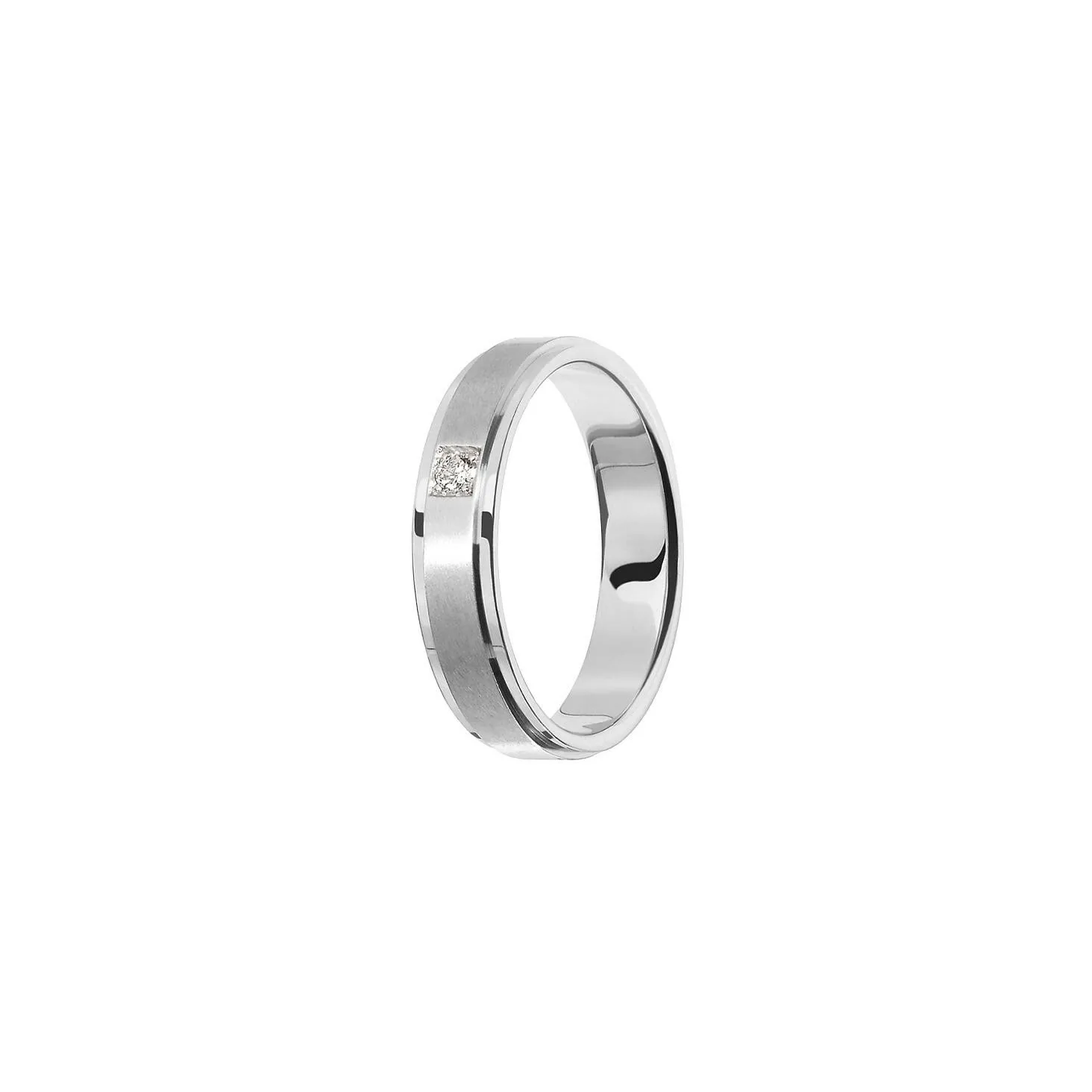 Alliance San Remo 5mm en or blanc et diamant RI8010.0005G - Rigal