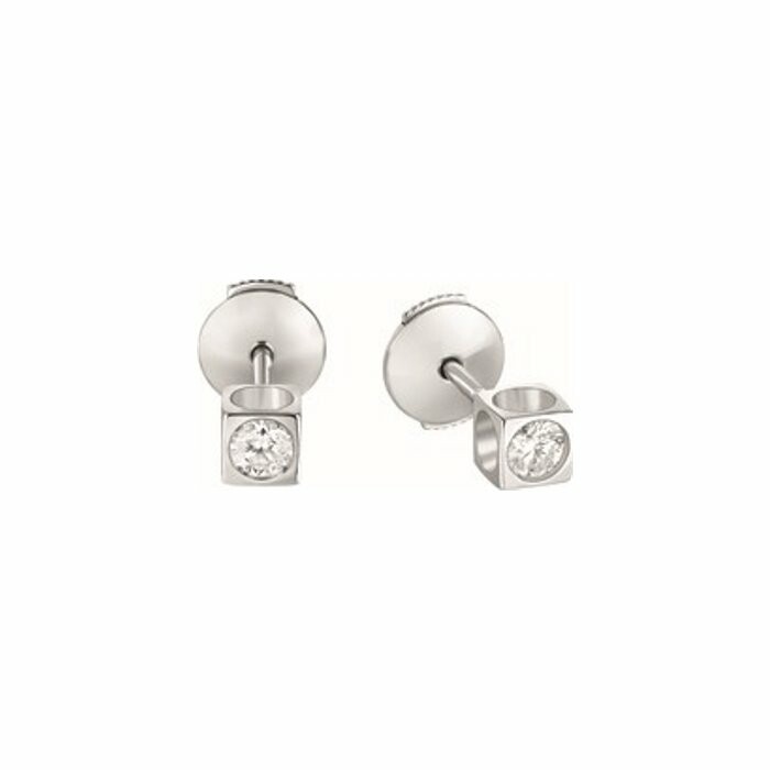 Achat Boucles d'oreilles dinh van Le Cube Diamant moyen modèle en or blanc et diamants