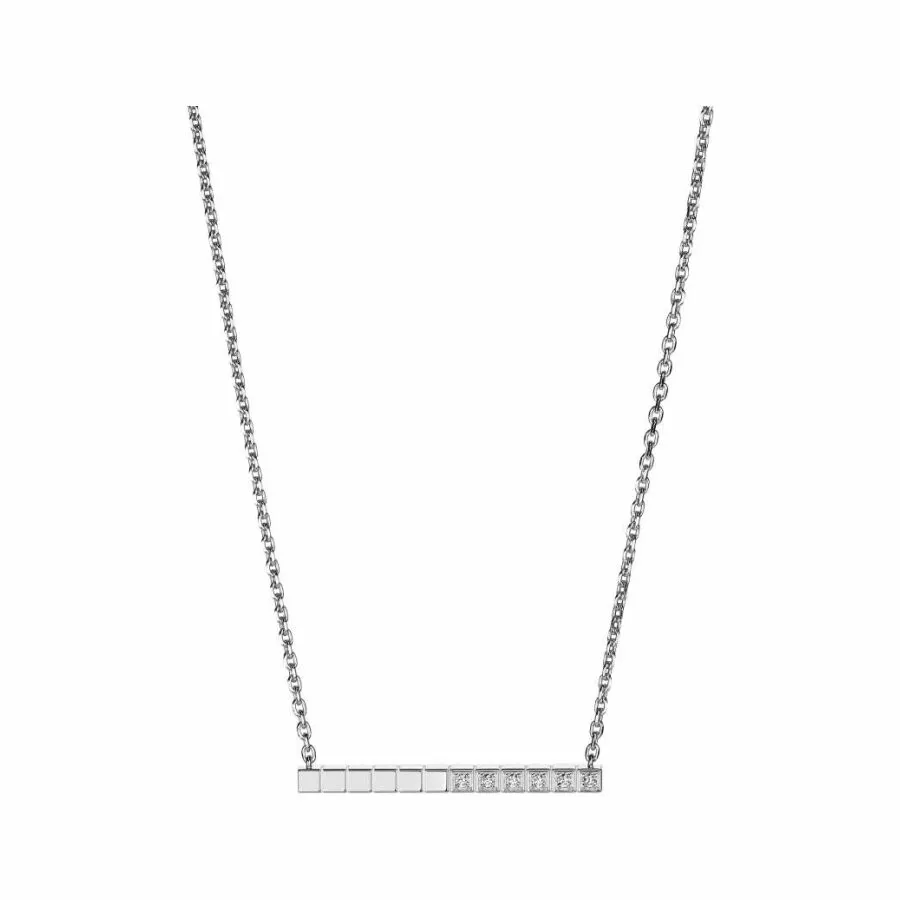 Achat Collier Chopard Ice Cube Pure en or blanc et diamants