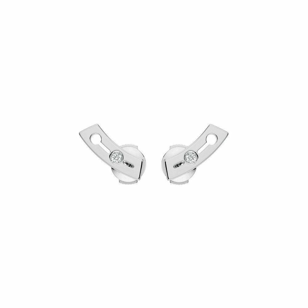 Achat Boucles d'oreilles Pulse dinh van petit modèle en or blanc et diamants