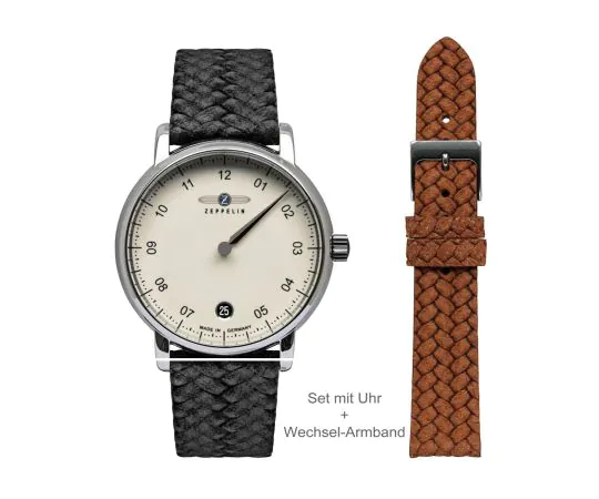 Zeppelin 8643-5 Monotimer Set Montre Femme 36mm 5ATM