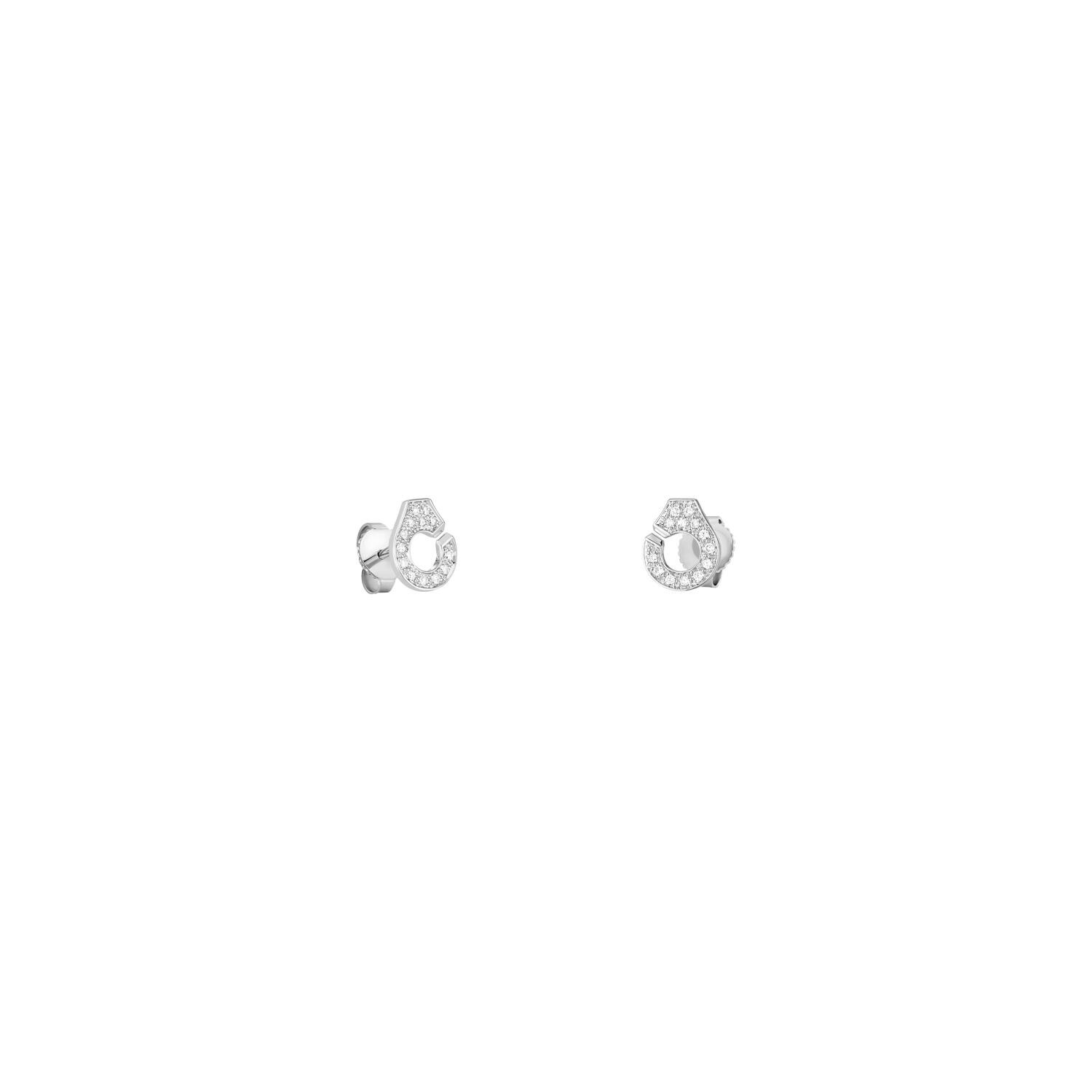 Achat Boucles d'oreilles Menottes dinh van R7.5 en or blanc et diamants
