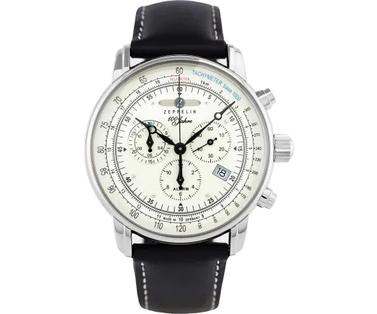 Zeppelin 8680-3 Alarm Chronographe 100 ans Montre Homme 43mm 5ATM