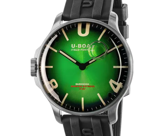 U-Boat 8702/E Darkmoon Green SS Soleil Montre Homme 44mm 5ATM