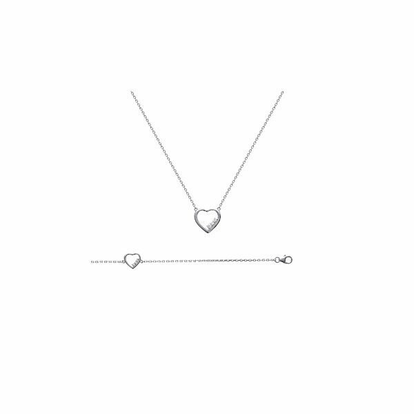 Achat Bracelet en argent rhodié et oxydes de zirconium, 18cm