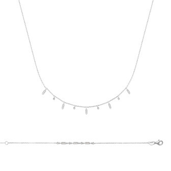 Achat Bracelet en argent rhodié et oxyde de zirconium, 18cm