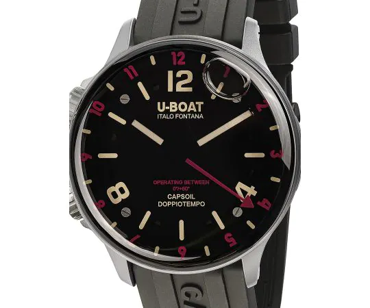 U-Boat 8839 Capsoil Doppiotempo SS GMT Montre Homme 45mm 10ATM