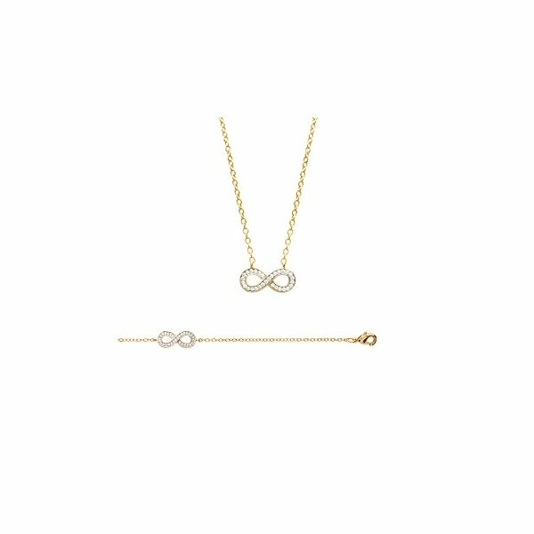 Achat Bracelet en plaqué or et oxydes de zirconium, 18cm