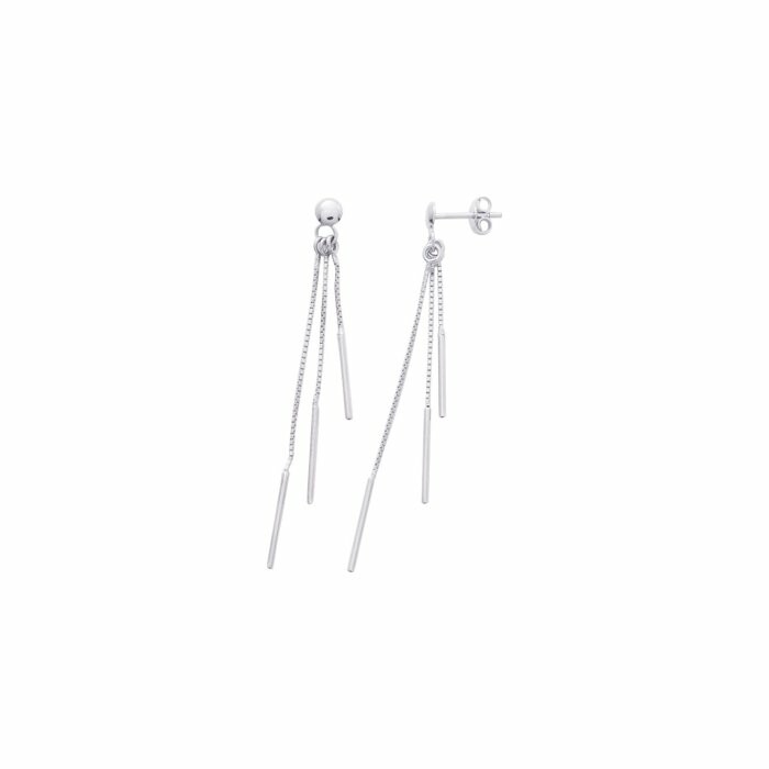 Achat Boucles d'oreilles pendantes en or blanc