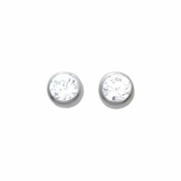 Achat Boucles d'oreilles en or blanc et oxydes de zirconium