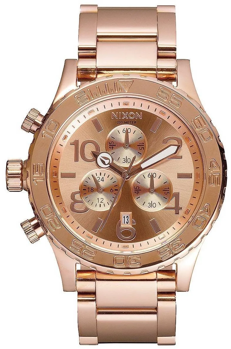 Nixon chronographe à Quartz Rose plaqué or 200M A037-897-00 montre homme