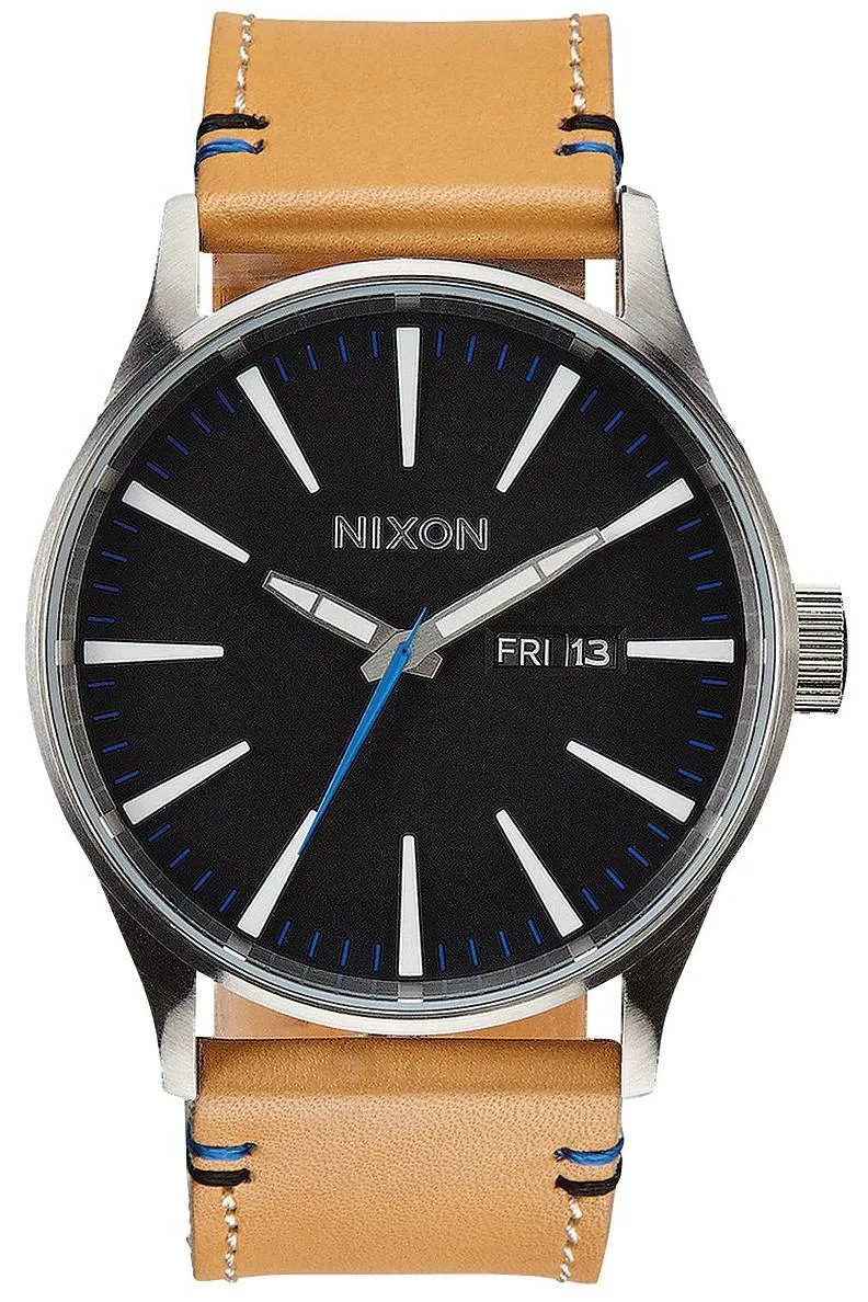 Montre Nixon Quartz Sentry Leather hommes cadran noir A105-1602-00