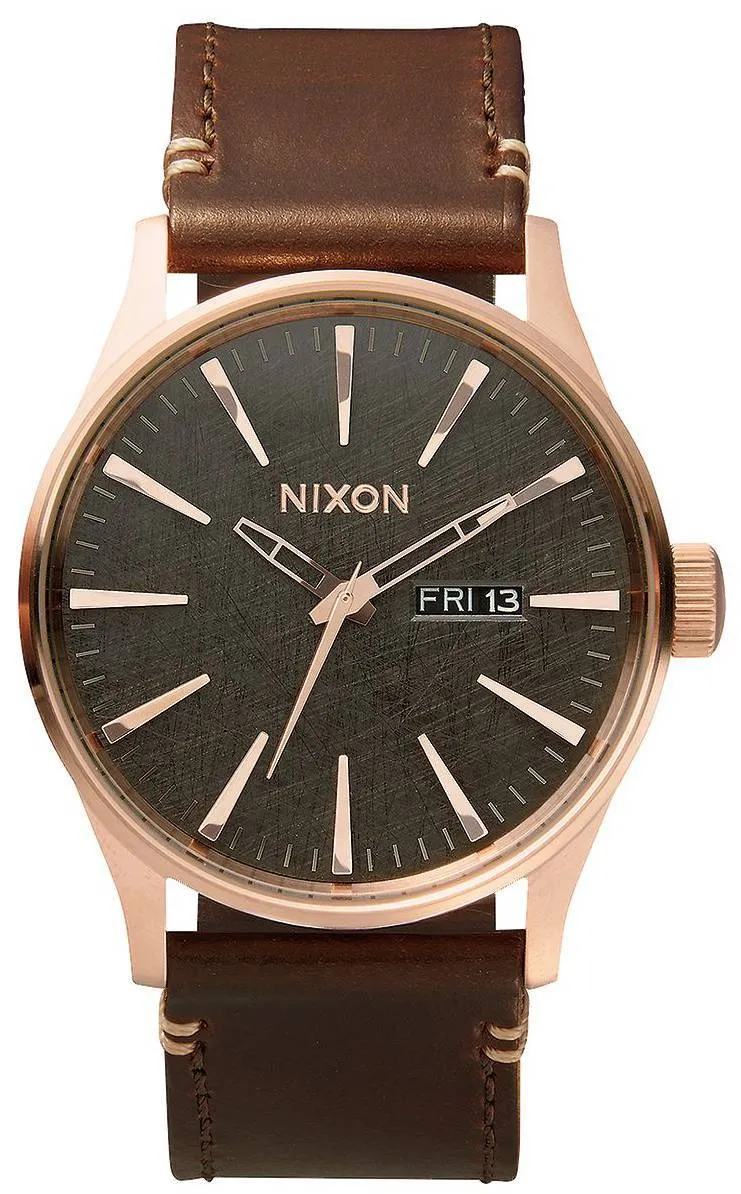 Montre Nixon Quartz Sentry Leather Or Rose A105-2001-00 homme