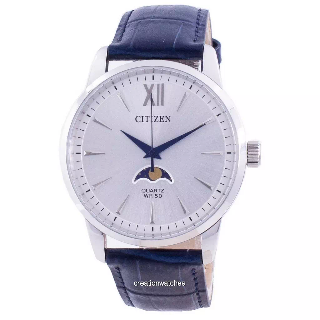 Montre Citizen Moonphase Silver Dial Quartz AK5000-03A pour homme