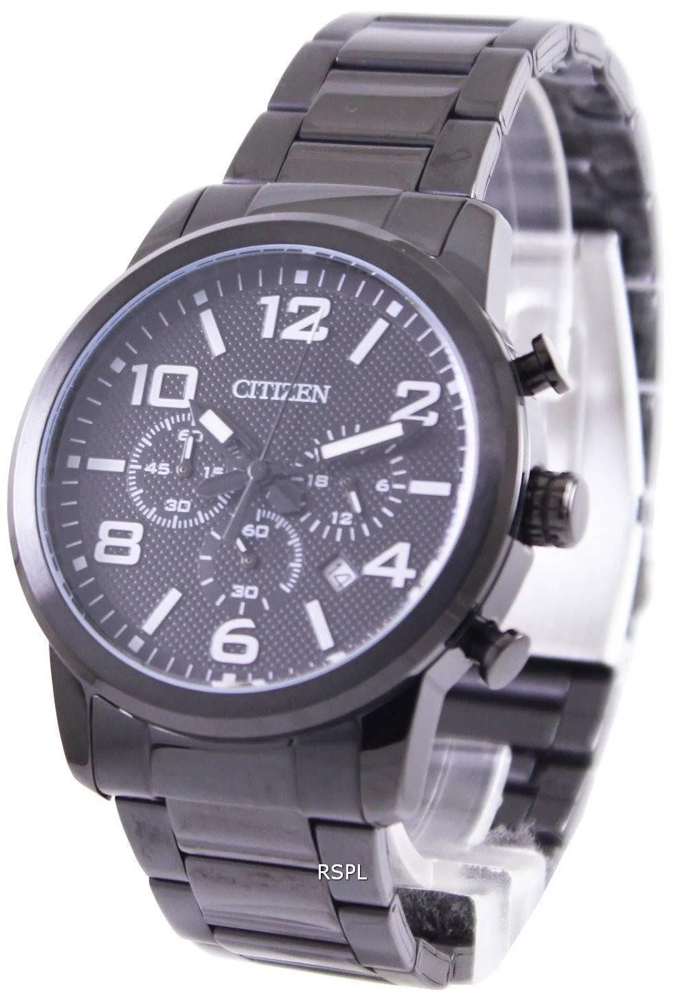 Montre IP noir Citizen Quartz chronographe AN8055-57E homme