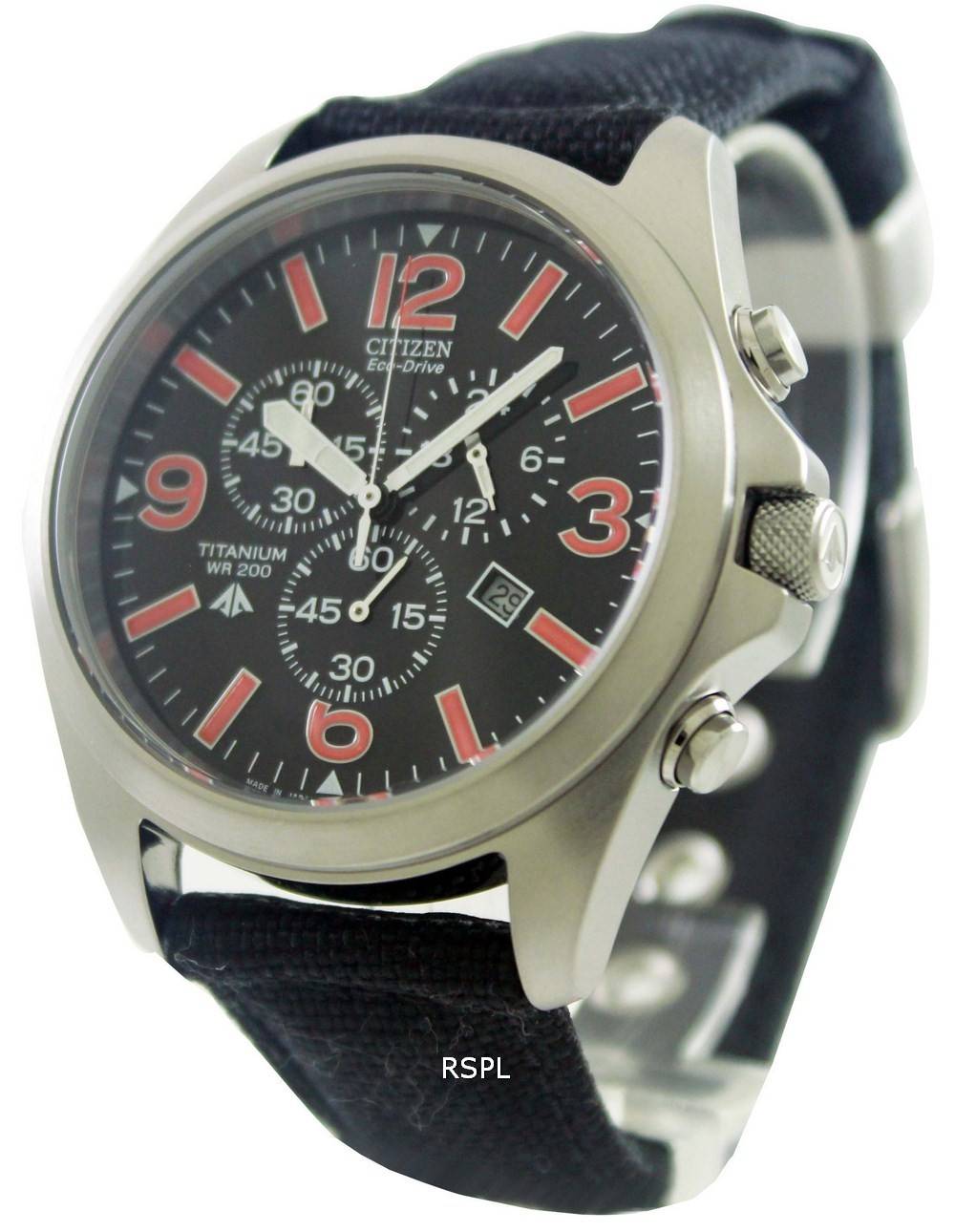 Montre Citizen Eco-Drive chronographe titane AT0660-13E AT0660 masculin