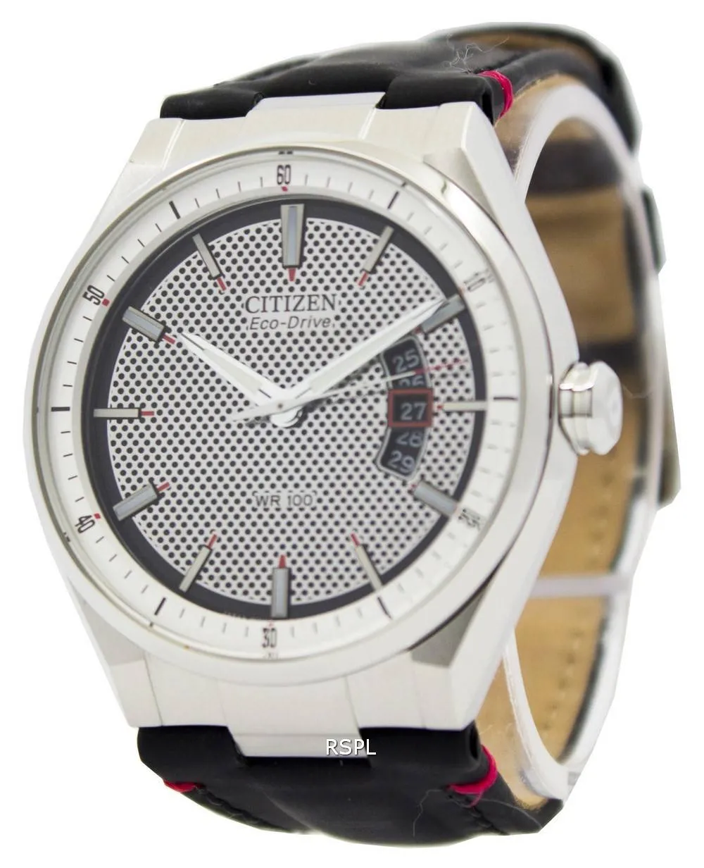 Citizen Eco-Drive CTO 2.0 cuir noir bracelet AW1130-04 a montre homme