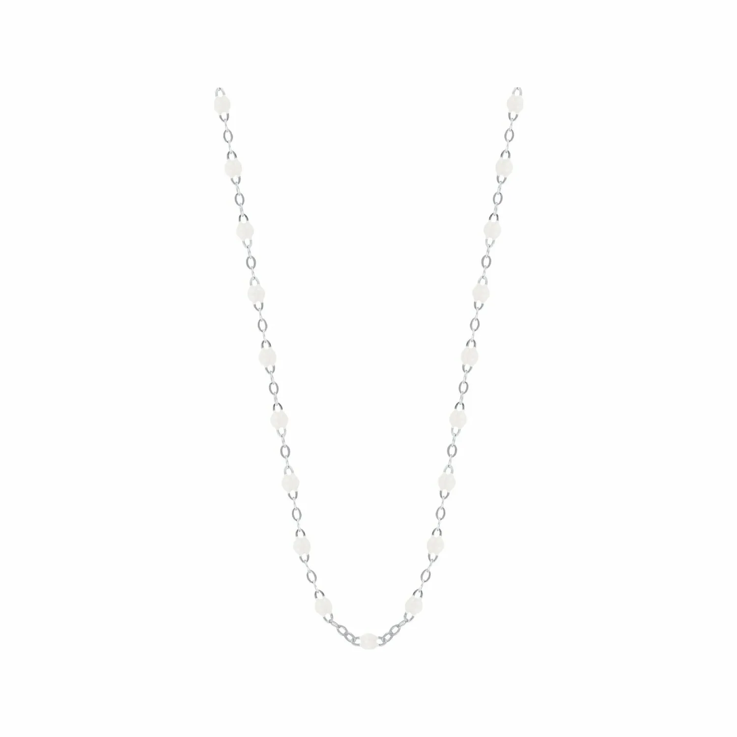 Achat Collier Gigi Clozeau Classique en or blanc et résine blanche, 42cm