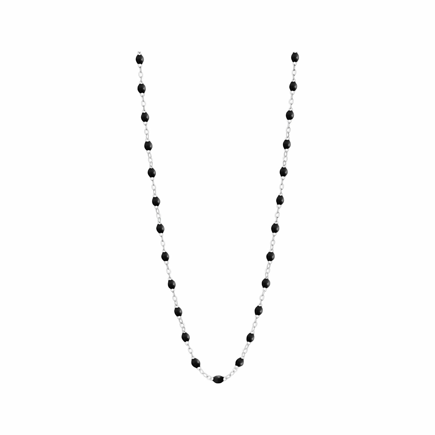 Achat Collier Gigi Clozeau Classique en or blanc et résine noire, 42cm
