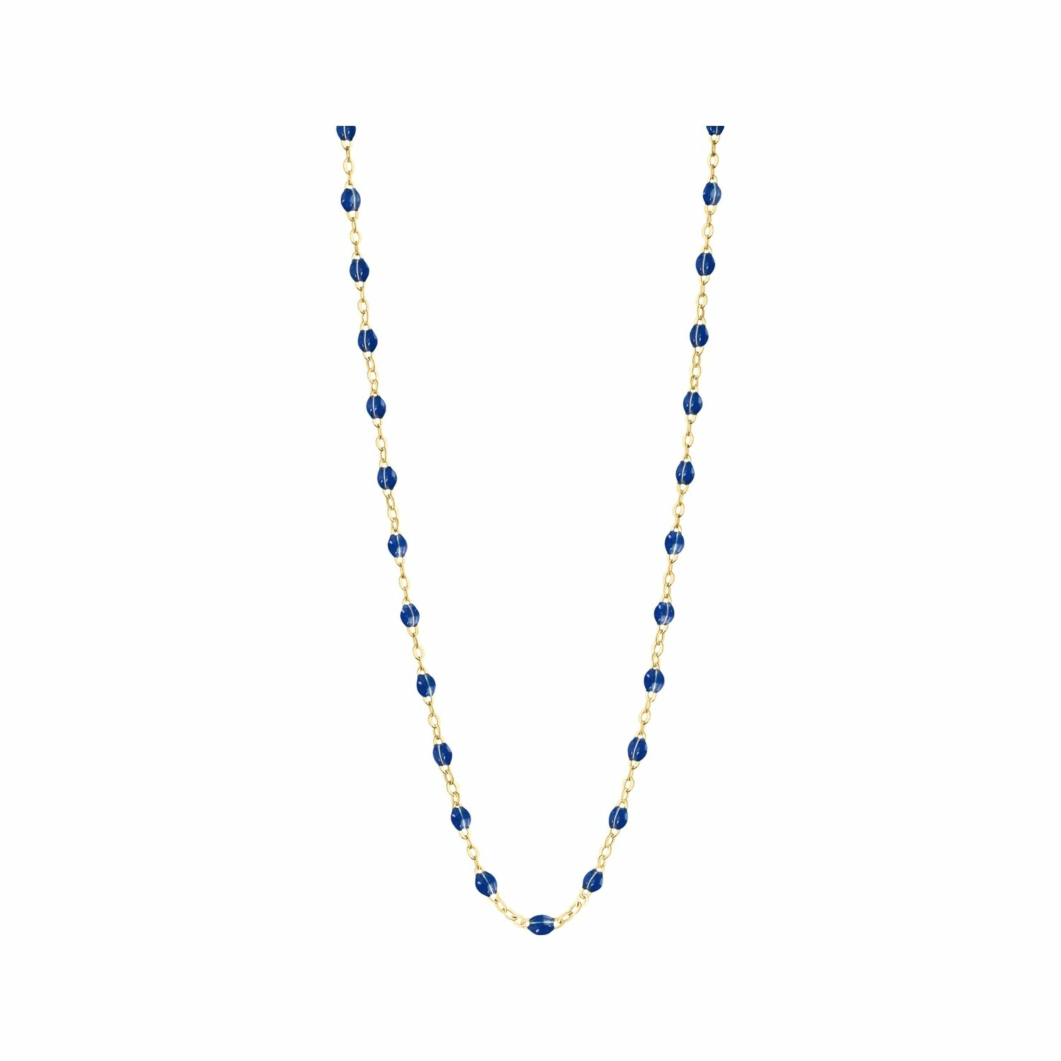 Achat Collier Gigi Clozeau Classique en or jaune et résine bleu prusse, 42cm
